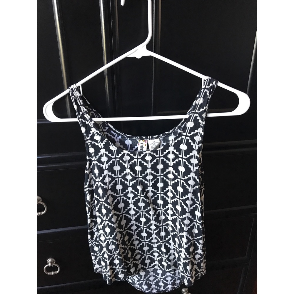 Mimi Chica womens black and white tank (xs)